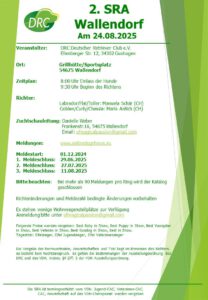 SRA Wallendorf DRC Plakat